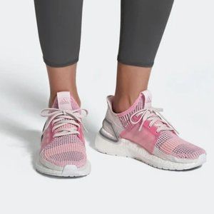 Adidas Womens True Pink Ultraboost 19 Lace Up Athletic Shoes Size 9.5